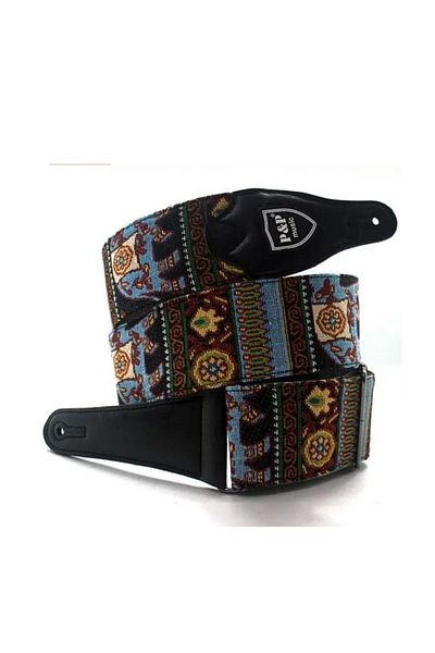 P&P Guitar Strap Strap Elephant Motif Not Plastic With Metal Clasp Imported