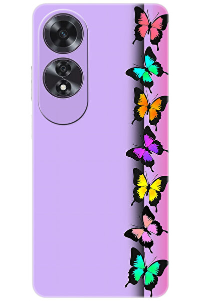 OPPO A60 (CPH2631) Uyumlu Kılıf Desen Baskılı Silikon Kelebek STK:671 CP-VcMeMaC