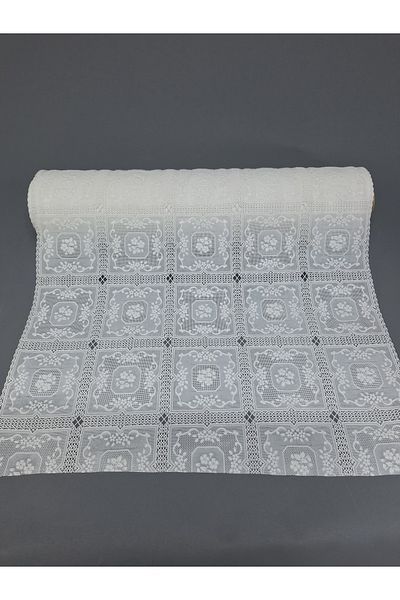 Başak Ev Tekstili Raft și dulap din dantelă cu cuburi din PVC alb