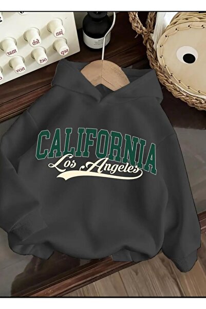 Daxia Kız/erkek Çocuk Baskılı Kapüşonlu Sweatshirt Sweat Tişört Çocuk