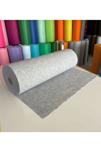 KeçeBizde Gray Thin 1 mm Felt 1 Meter (100X100 cm)