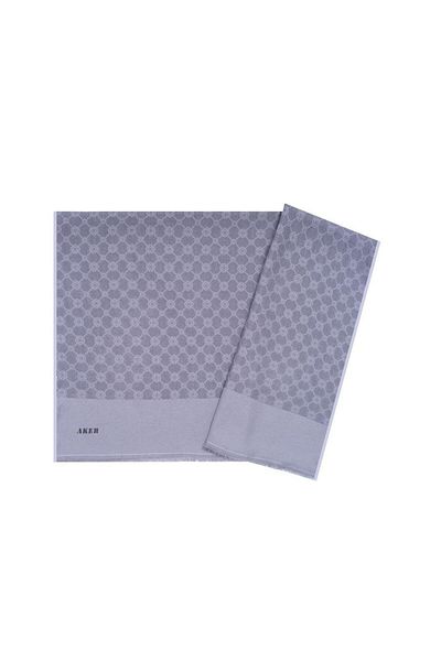 Aker Elegance Monogram Gray Shawl 1090100 -971