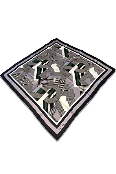 Pierre Cardin Eșarfă din mătase Tivil cu model geometric negru - gri 8339438 ...