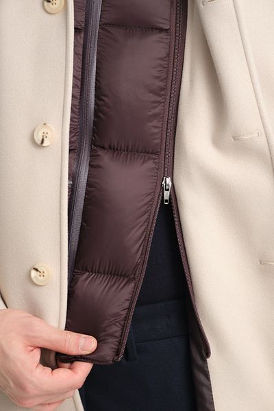 Frappoli Ανδρικό παλτό Thick Cashmere - Baby Collar, Regular Fit, Μπροστινή πλήρωση