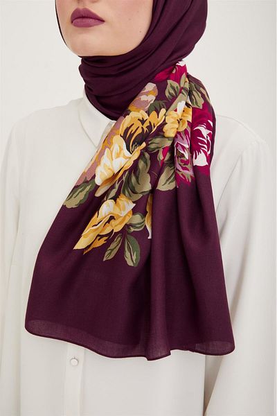 Armine Trend Flower Pattern 077-040 Şal-25