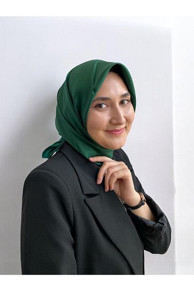 Armine Green Solid Color Sura Silk Scarf 10D02-393