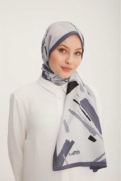 Armine Şal de tendinţă de culoare gri modal 5341-01