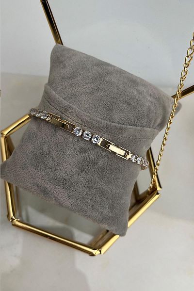 Modex Zircon Stripe Stone Waterway Bracelet (17 cm)