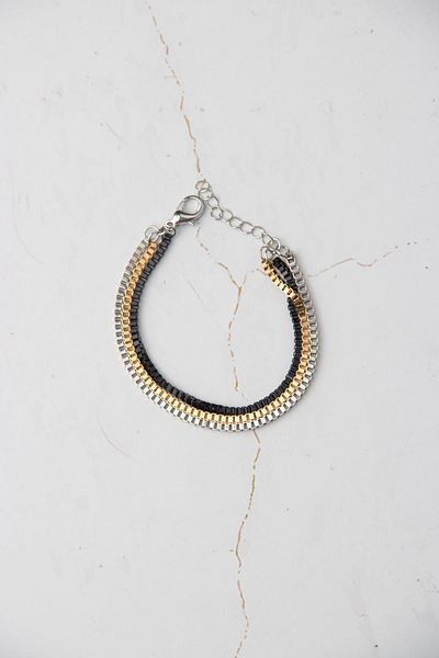 Modex Three Color Cube Chain Bracelet