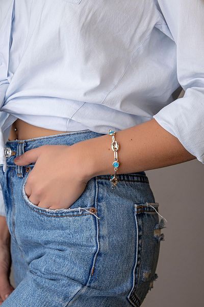 Modex Gold Evil Eye Sailor Bracelet