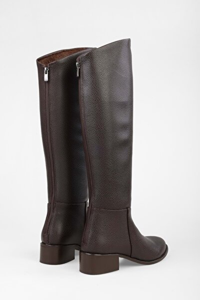 Shoeberry Women's Breeze Brown Leather Boots