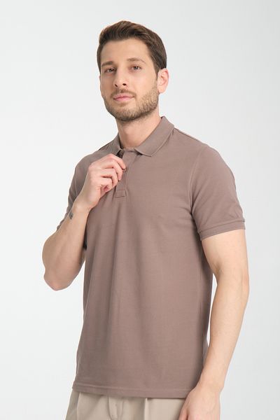 Frappoli Μπλουζάκι Basic Polo Neck Comfort Fit 100% Cotton Pique