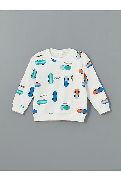 LC Waikiki Crew Neck Printed Boy's Sweatshirt - S56429Z1
