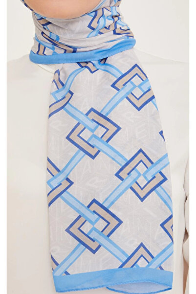 Armine Trend Shawl Blue Mixed Pattern 10006 - 19