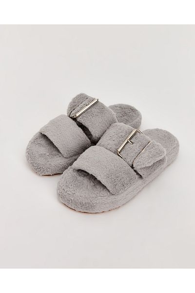 Chirpy Gray Women's House Slippers - Poly-A Model