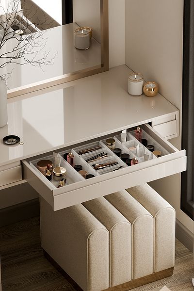 Fesya Home Clear Origami Drawer - 10Pcs Kitchen & Office Organizer for Bathroom
