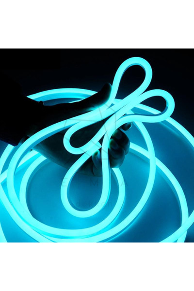 Ema Dükkan 50 Metre Buz Mavisi 220 Volt Neon Led Tak Çalıştır Şerit Neon Led ...