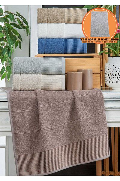 Rebeka Home Collection 6 Piece Scarf Corded Towel Set
