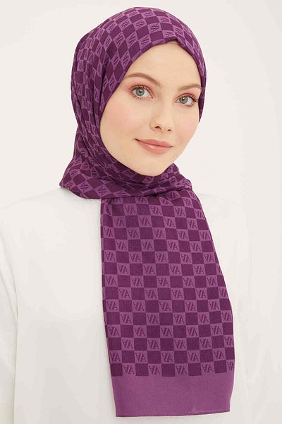 Armine Trend Ultra Light A Logo Μωβ σάλι μελιτζάνας 18-21086
