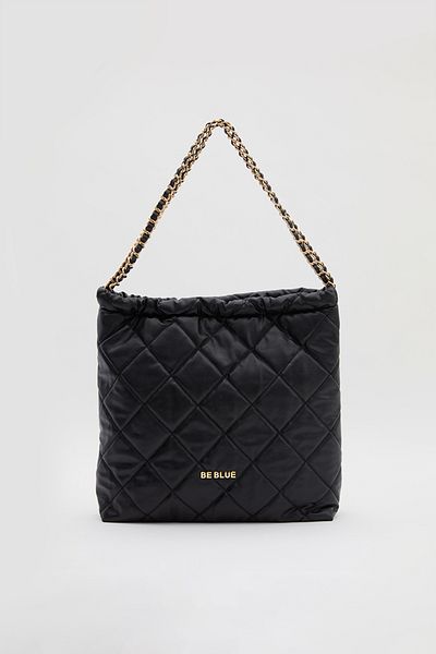 BE BLUE Black Vintage Quilted Bag