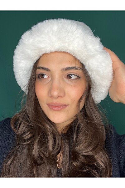 laviyonsa Χειμερινό καπέλο βελούδινο με γούνινο γείσο