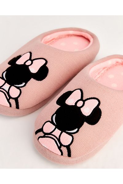 Chirpy Miimi - Pink Women's House Slippers with Minnie Mouse Detail