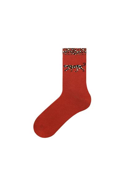 Bross Women's Leopard Patterned Socks