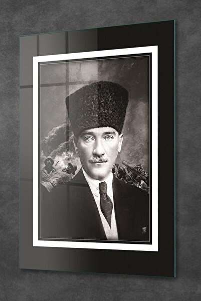 Decovetro Pictură pe sticlă cu kalpak de Ataturk