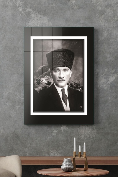 Decovetro Pictură pe sticlă cu kalpak de Ataturk