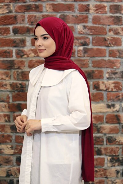 Women's Lycra Combed Cotton Shawl Burgundy