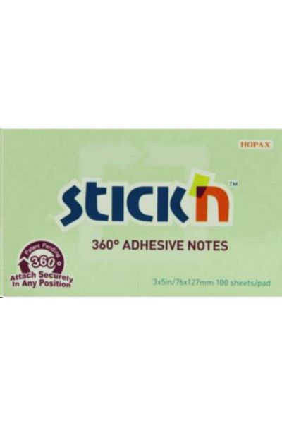 Gıpta 100 Sheets 76 X 127 Stickn Eco Notes Pastel Green Adhesive Memo Paper