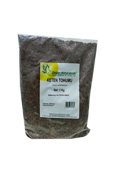 Doğan Baharatçılık Tane Keten Tohumu 1kg Doğal Saf Ekonomik Boy