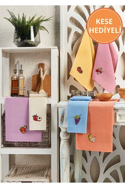 Rebeka 6-Piece Kitchen Drying Cloth - Fruit Set