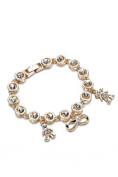 Modex Ali Ayşe Bracelet with Gold Color Infinity Figure (18cm)