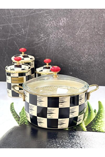 ACAR Qualita-king Emaye Pyrex Kapak Kızartma Tenceresi