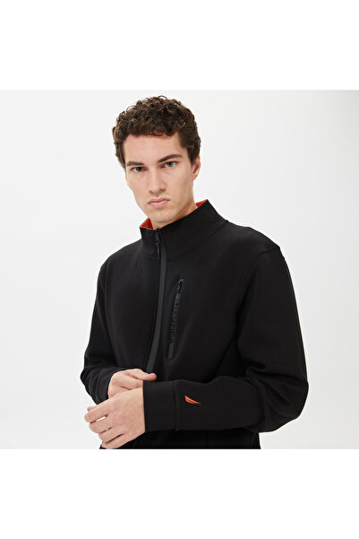 Nautica Erkek Siyah Standart Fit Dik Yakalı Sweatshirt