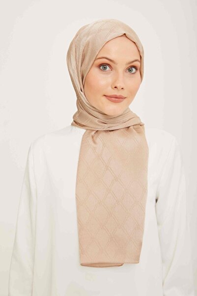 Armine تريند جان جان شال جاكار منقوش باللون البيج 6-3130