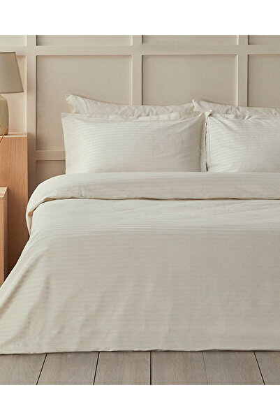 English Home Elegant Crown Çift Kişilik Nevresim Takımı Fildişi