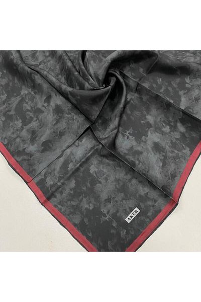 Aker Tivil Silk Scarf with Black Cloud Pattern 7208713 -916