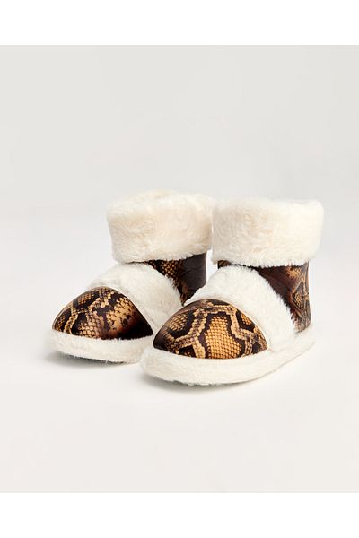 Chirpy Handle - Snake Patterned Women's Slippers