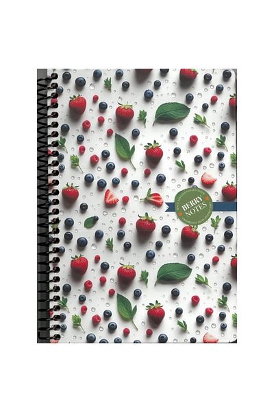 Gıpta Notebook Berry Notes 17*24 Spr.Hard Kpk. 120yp Căpșuni în dungi