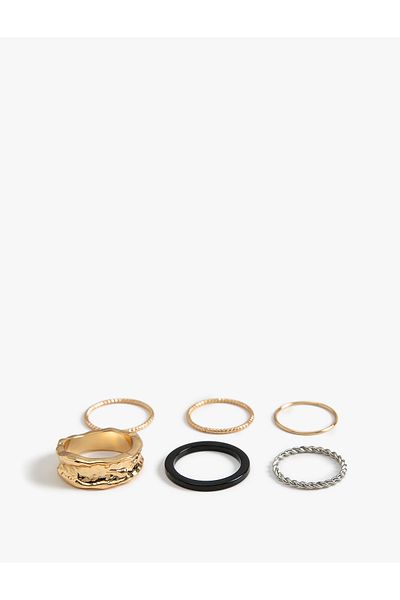 Koton Set of 6 Steel Mixed Rings