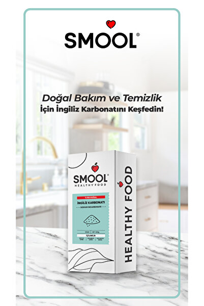 SMOOL 3 X 1000 G. Ingiliz Karbonatı (3X1000 GR) Içilebilir Katkısız Yenilebilir Gıda Tipi Food Grade