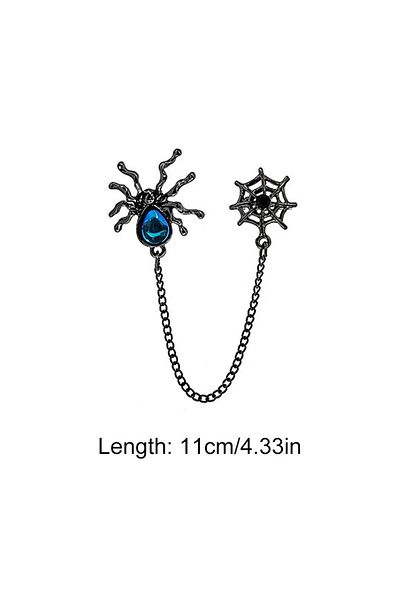 Pelin Aksesuar Dark Blue Jewelled Earrings with Black Spider Piercing
