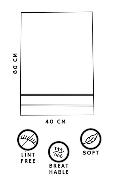 Rebeka Набір з 6 кухонних рушників для витирання посуду, лаванда