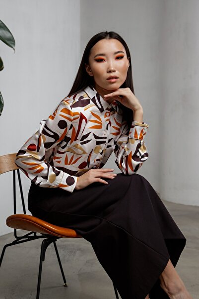 Saade Black Front Zippered Woven Pencil Skirt