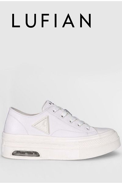 Lufian 121230022 Perla Convers Kısa Unisex Sneaker Ayakkabı Beyaz