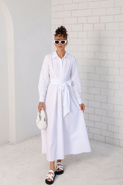 Melike Tatar Tie-Up WHITE Dress - 3-3127