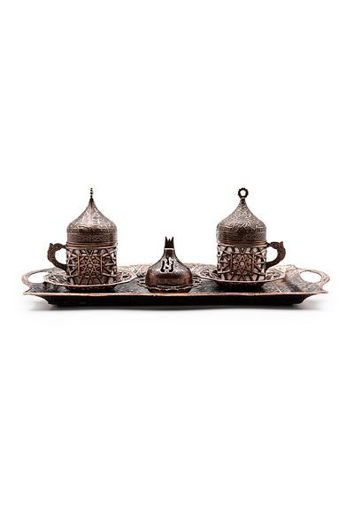 ANTEPSEPETİ Copper Antique Coffee Cup Set of 2