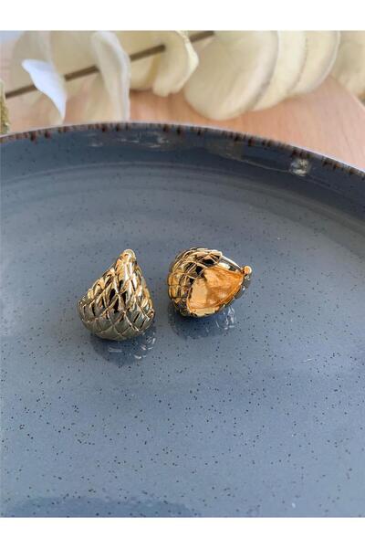 Pelin Aksesuar Gold Sepet Formlu Vintage Küpe